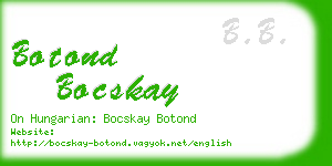 botond bocskay business card